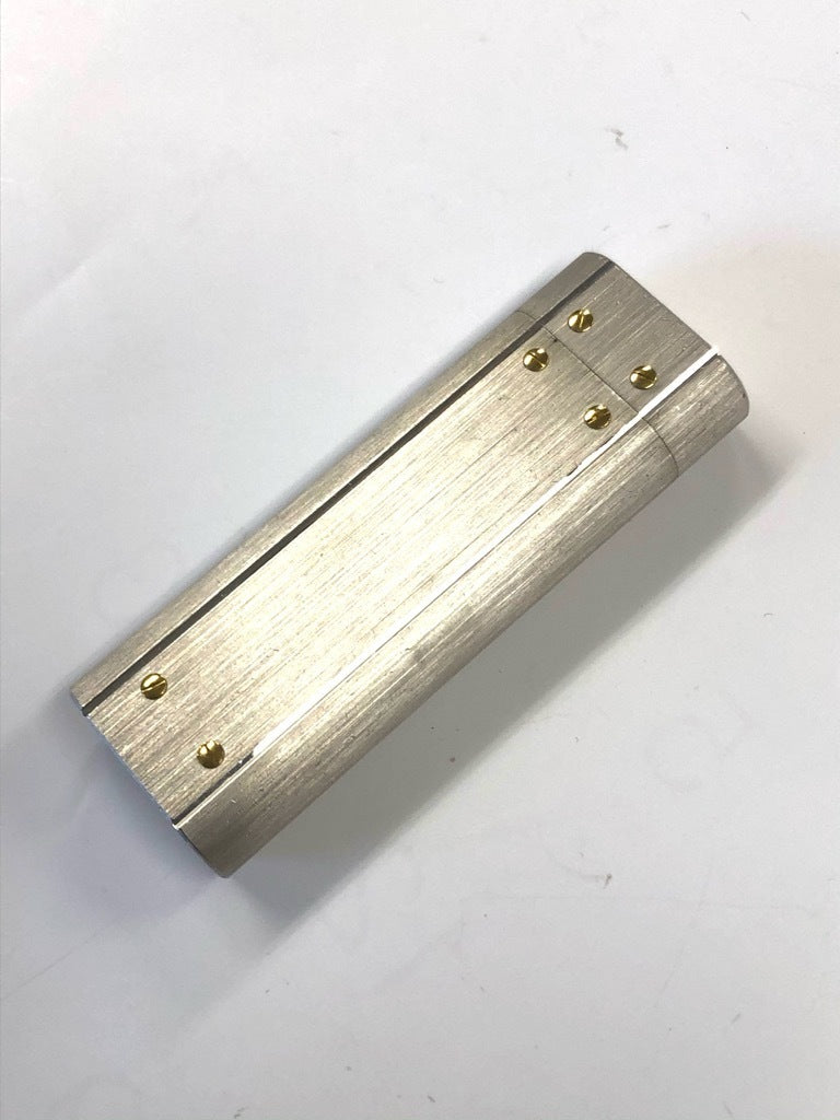 As is For Parts Cartier Lighter Santos Bis Motif SS x GP Silver Gold