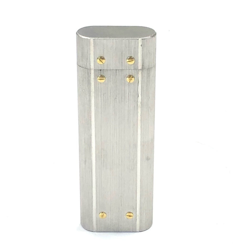 As is For Parts Cartier Lighter Santos Bis Motif SS x GP Silver Gold