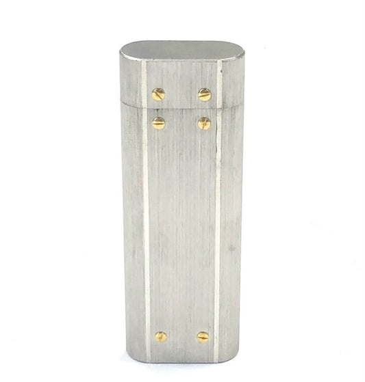 As is For Parts Cartier Lighter Santos Bis Motif SS x GP Silver Gold