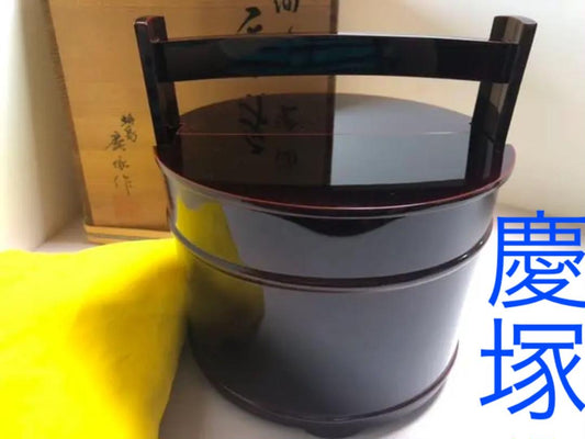 Wajima lacquerware, Keitsuka's Teoke water jar, tea utensils, Tamenuri