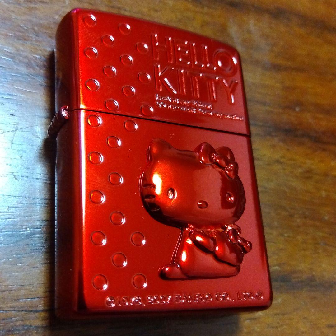 As is for parts Zippo lighter Hello Kitty 3D design red with case