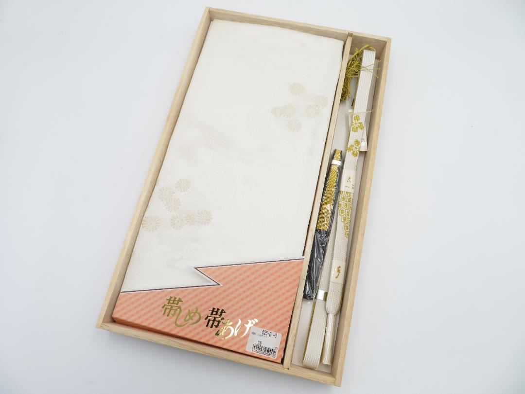 obi tightening fan Kamebo 4-piece set pure silk kimono Japanese obi