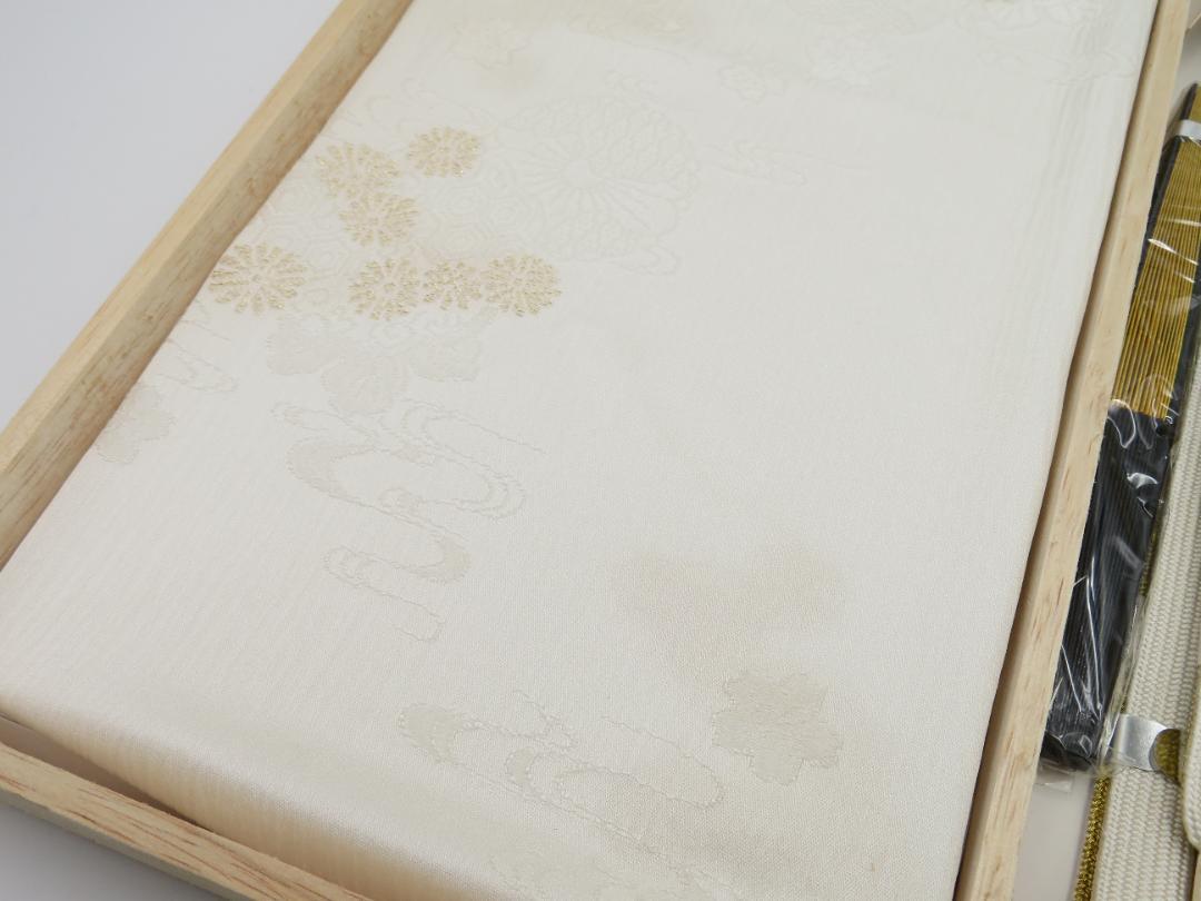 obi tightening fan Kamebo 4-piece set pure silk kimono Japanese obi