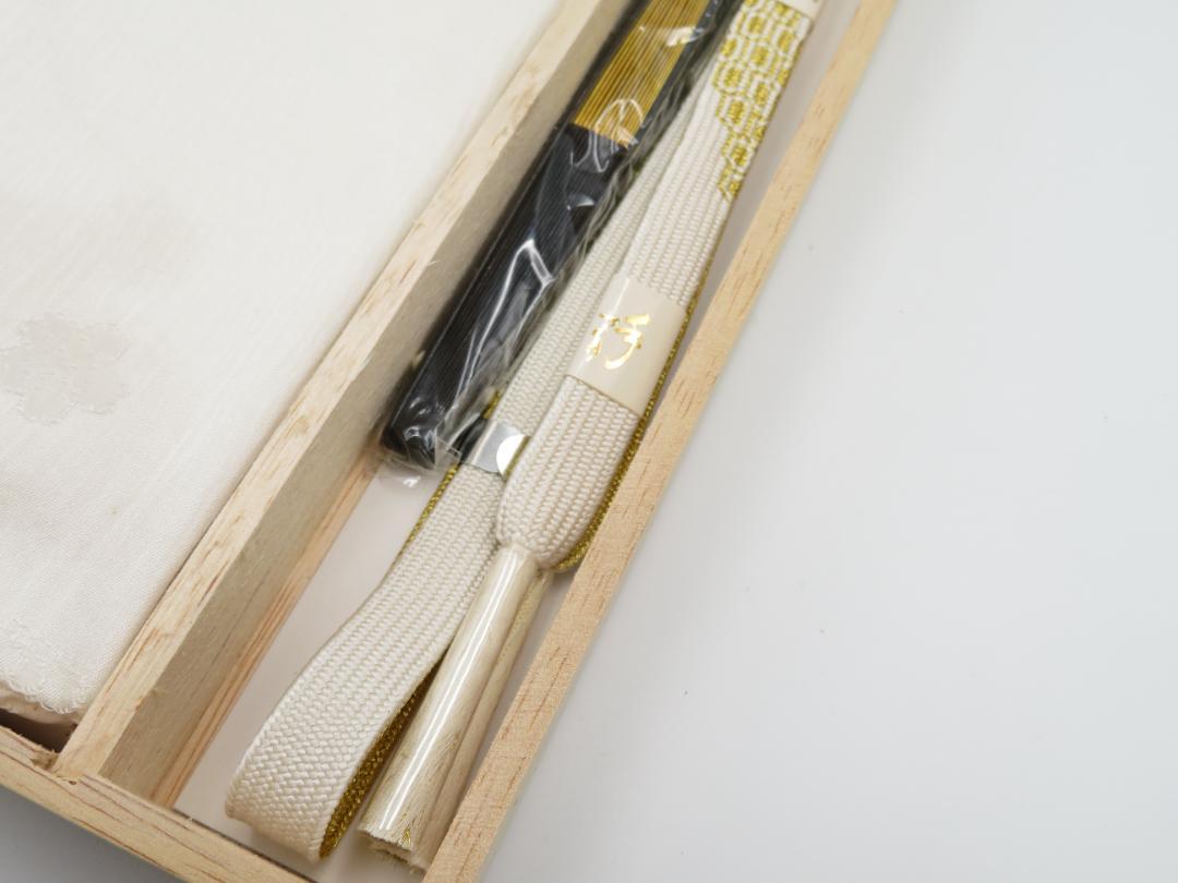 obi tightening fan Kamebo 4-piece set pure silk kimono Japanese obi
