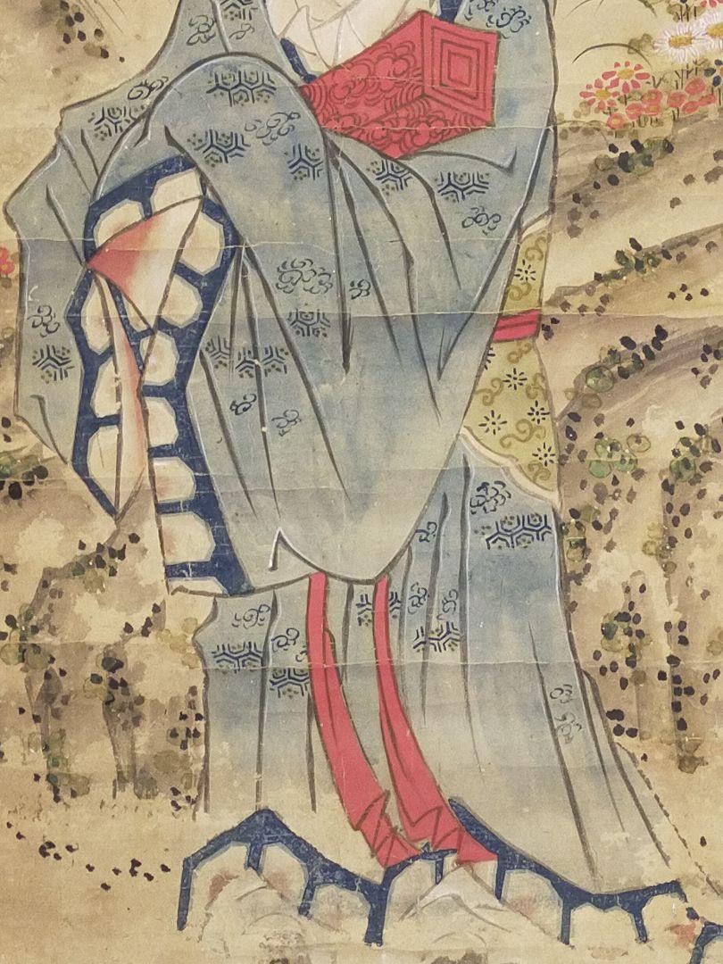 Hanging scroll Chinese person [Ryutaka] hanging scroll with paulownia box  JAPAN