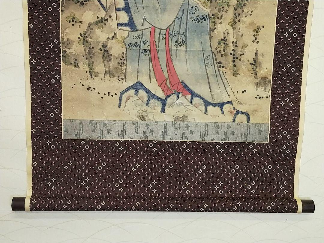 Hanging scroll Chinese person [Ryutaka] hanging scroll with paulownia box  JAPAN