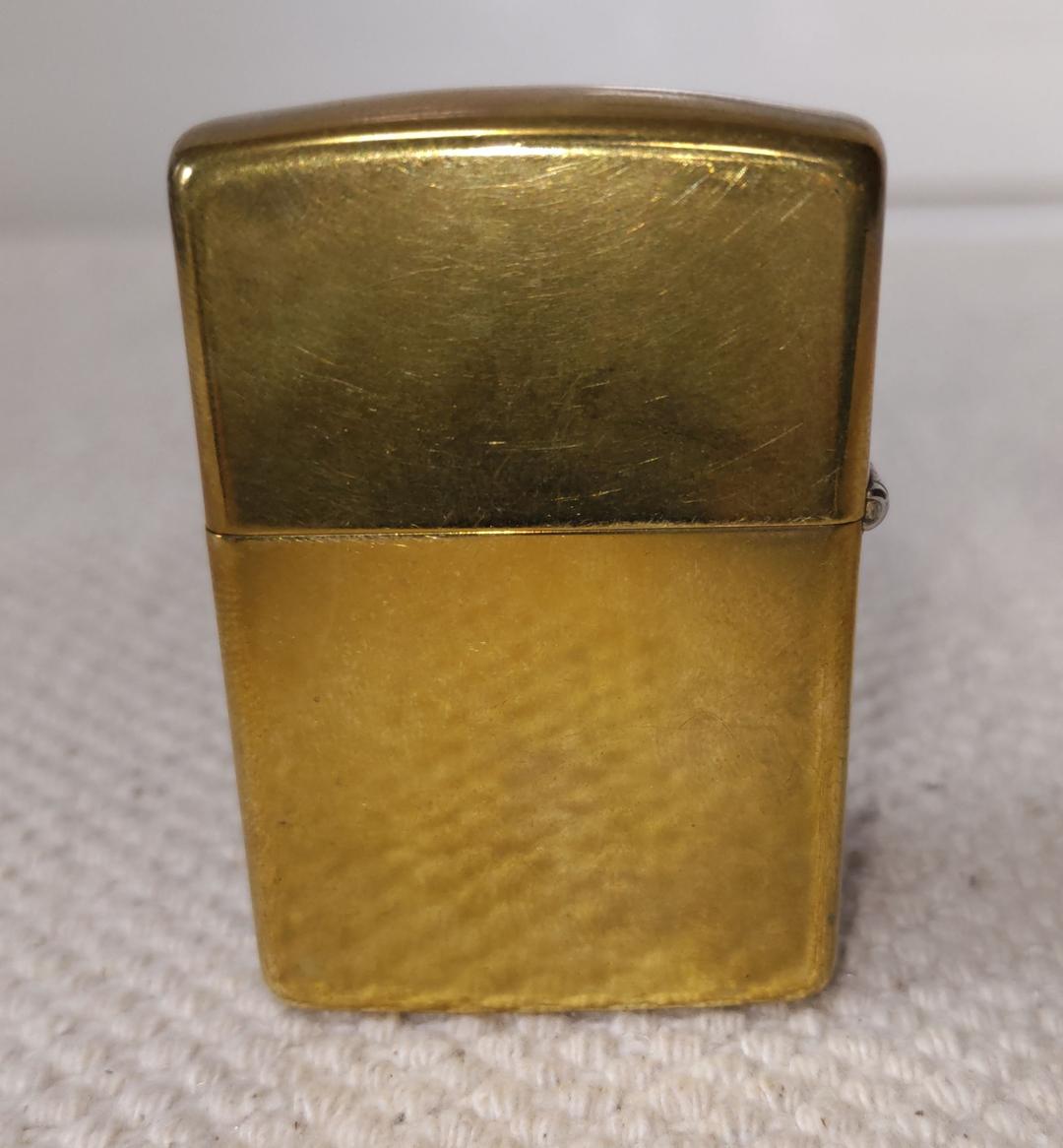 As is for parts bottom reverse engraving 1988 solid brass Zippo lighter Zippo so