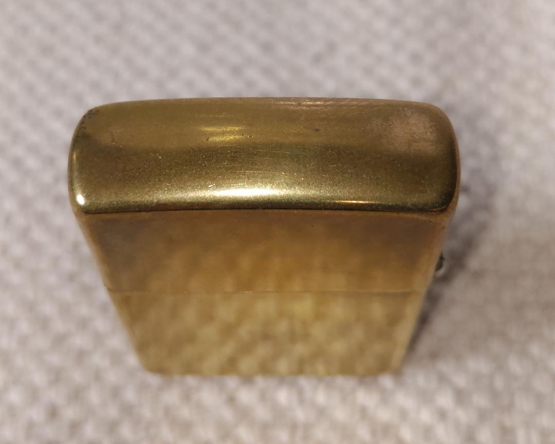 As is for parts bottom reverse engraving 1988 solid brass Zippo lighter Zippo so