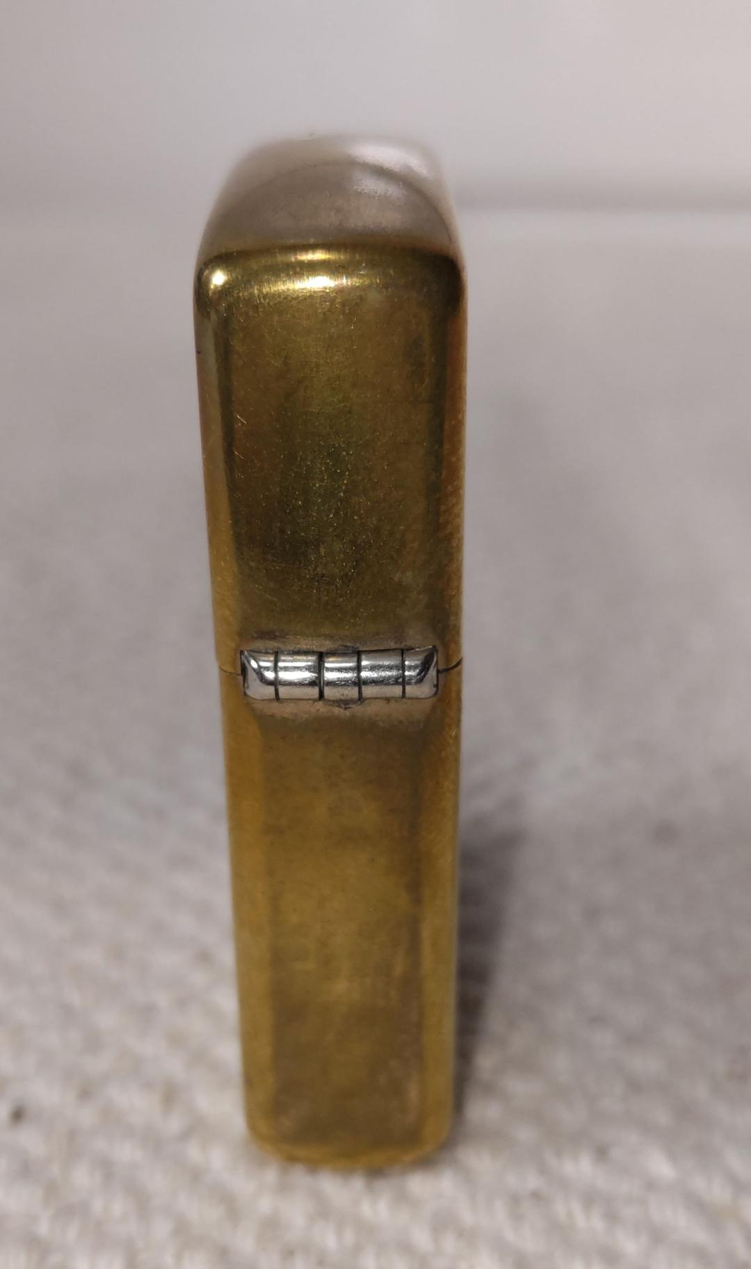 As is for parts bottom reverse engraving 1988 solid brass Zippo lighter Zippo so
