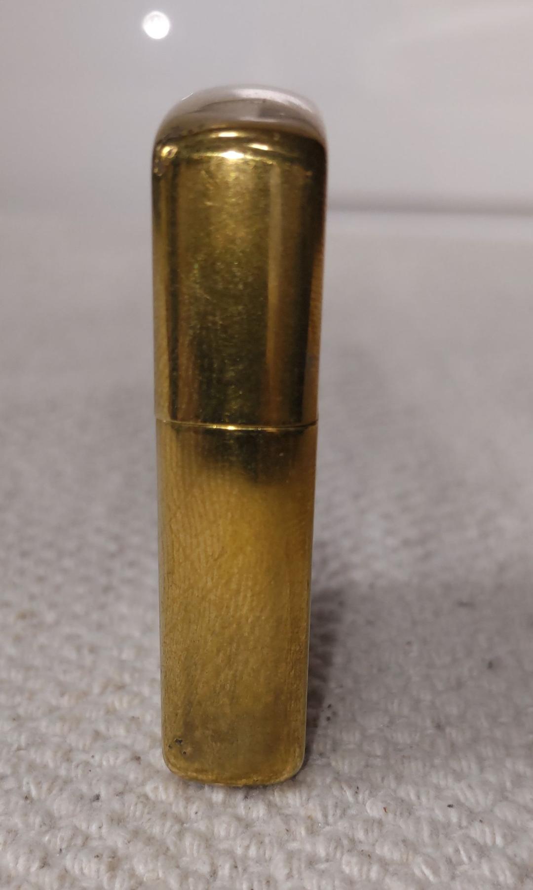 As is for parts bottom reverse engraving 1988 solid brass Zippo lighter Zippo so