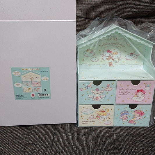 Brand New Sanrio My Melody Kitty Chest with Decorative Shelves Plastic Chest