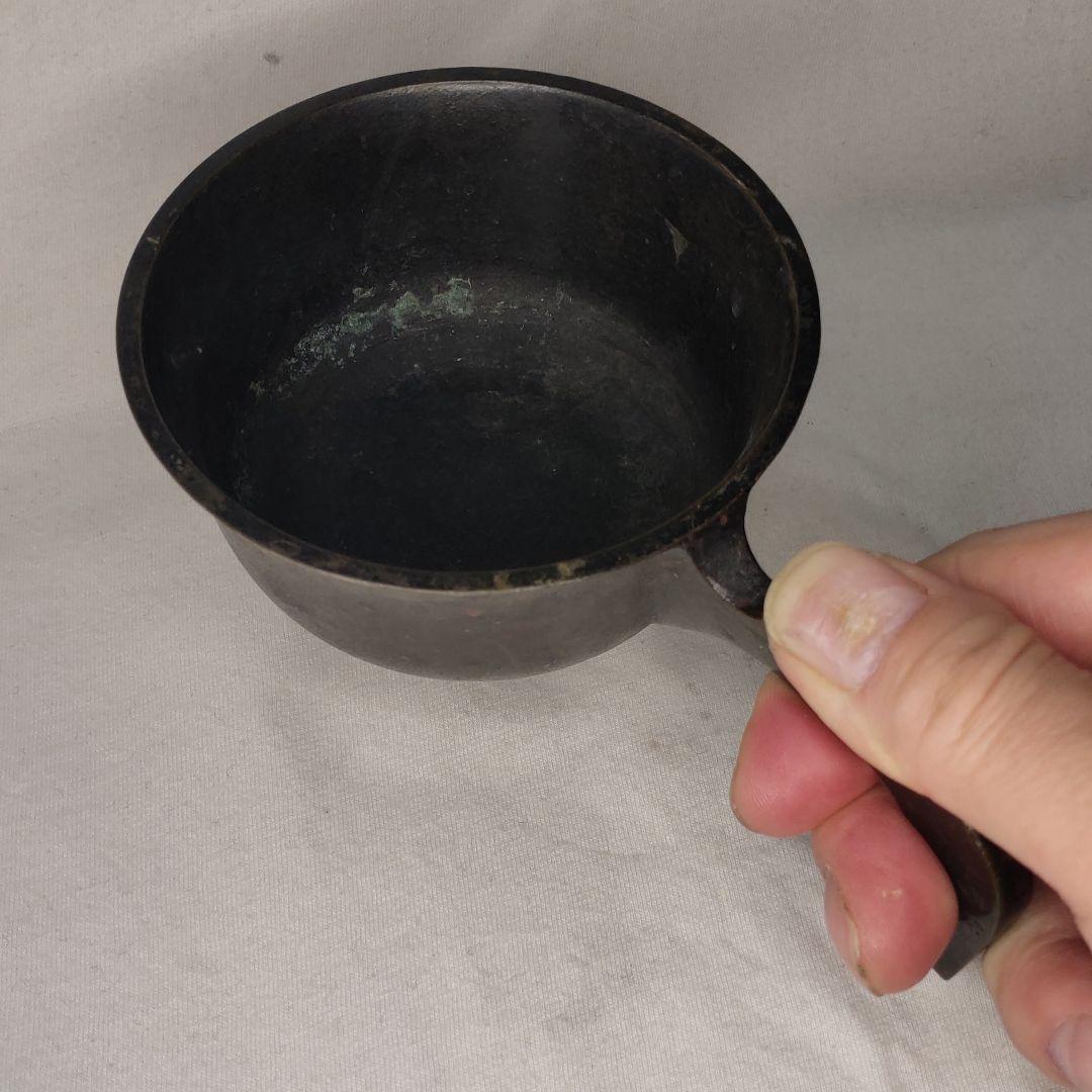 Tea utensils Charcoal bowl Made of old copper Inscription Antique