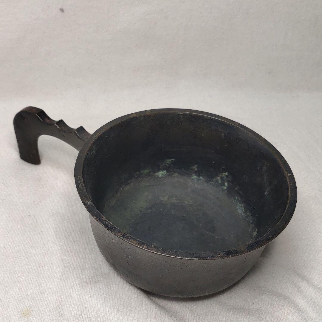 Tea utensils Charcoal bowl Made of old copper Inscription Antique