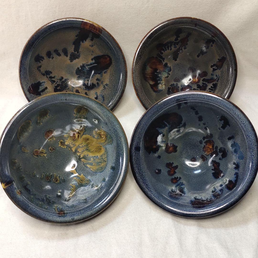 Tea utensils Tenmoku tea bowl 4 customers Former family storehouse