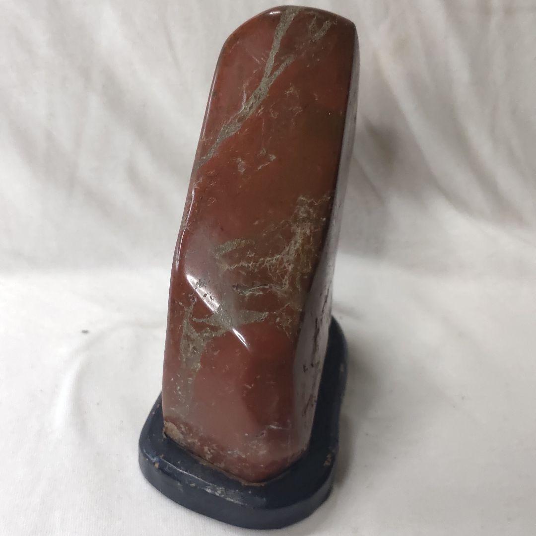 Red cobble stone figurine from Hokkaido Natural stone