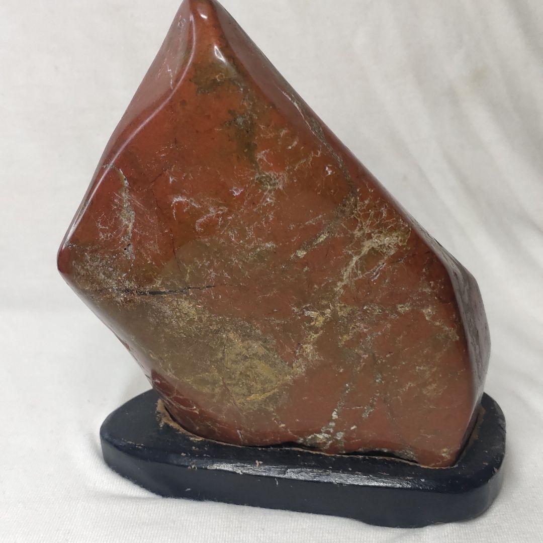 Red cobble stone figurine from Hokkaido Natural stone