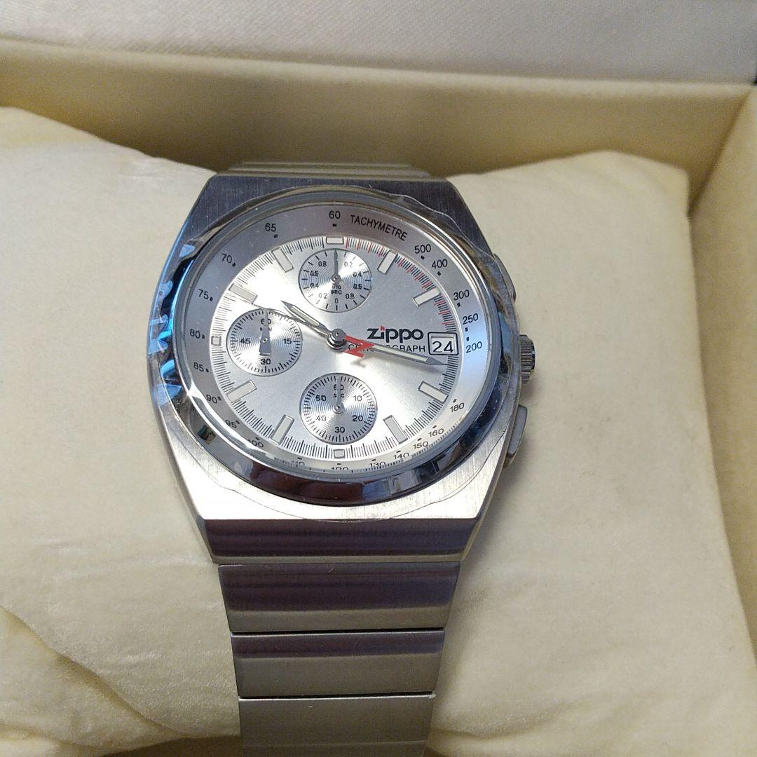 As is For Parts ZIPPO QUARTZ WATCH Metal band with box