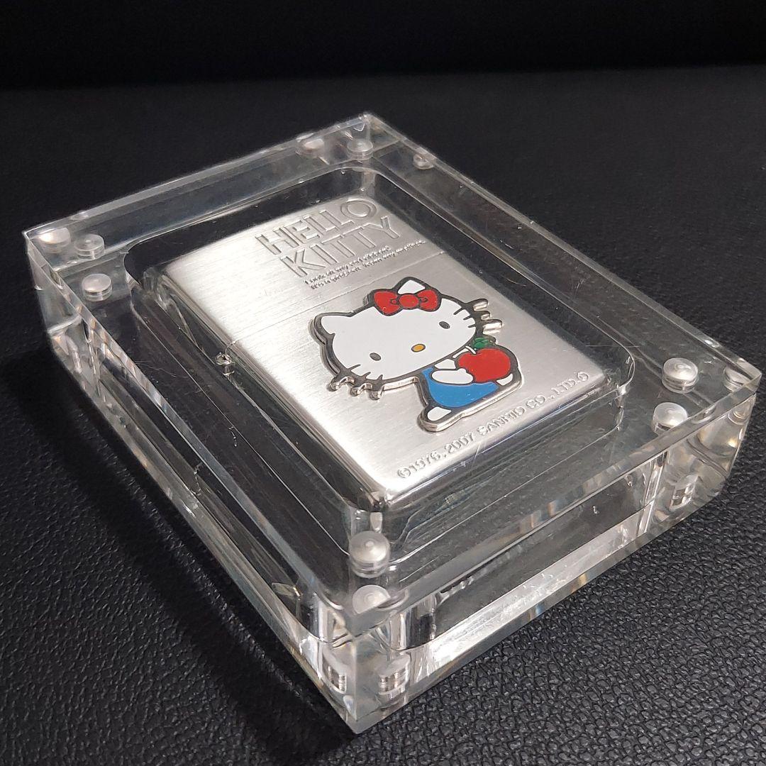 As is for parts Zippo lighter Hello Kitty silver satin with case