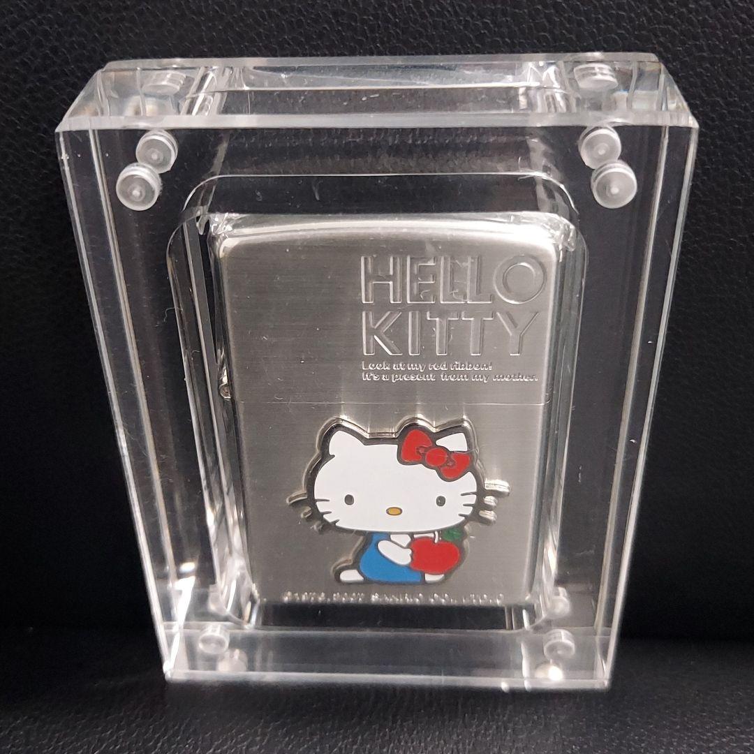 As is for parts Zippo lighter Hello Kitty silver satin with case