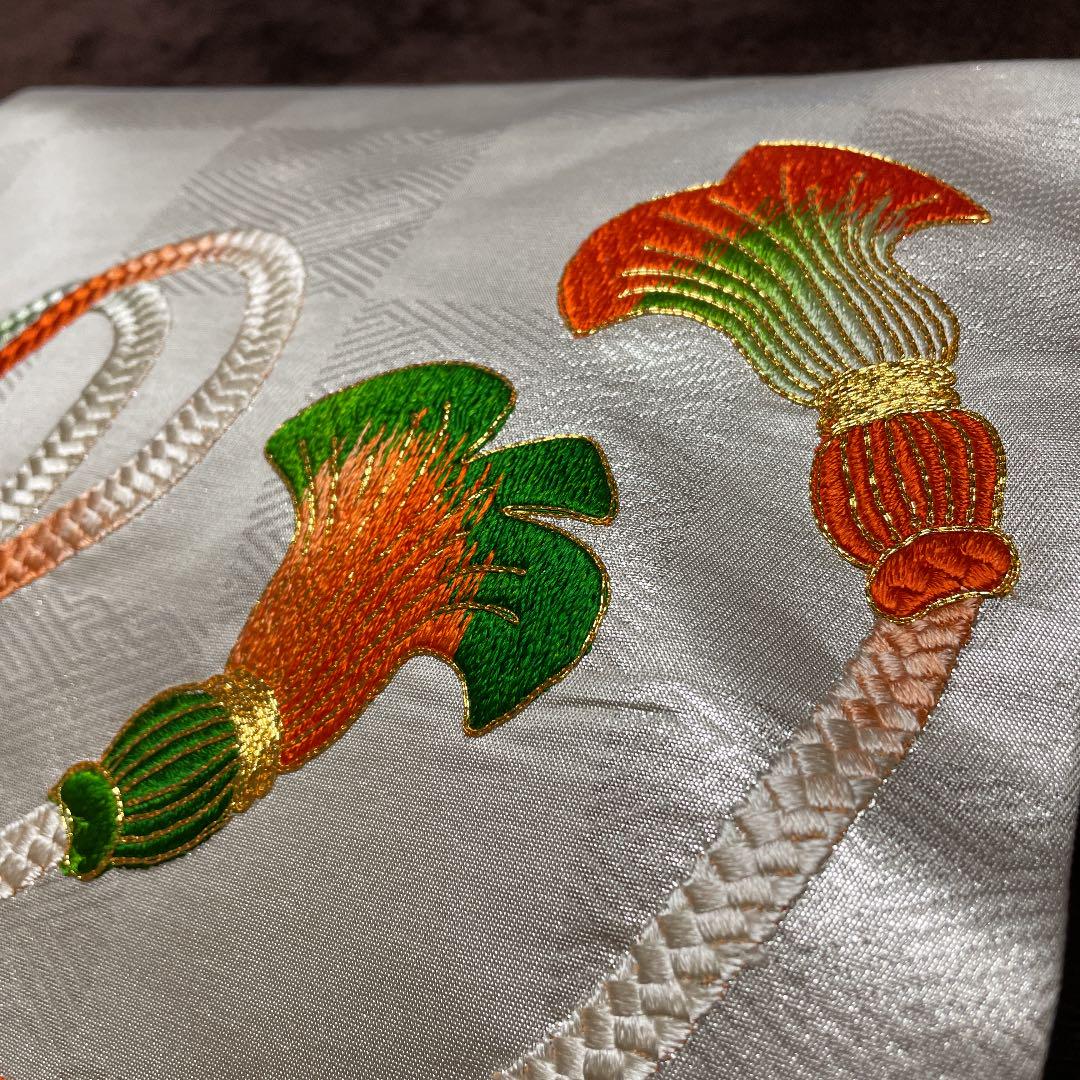 Nagoya obi braid pattern embroidery pure silk  Obijime  set