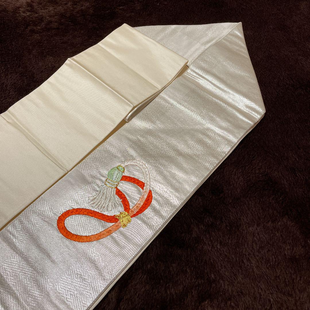 Nagoya obi braid pattern embroidery pure silk  Obijime  set