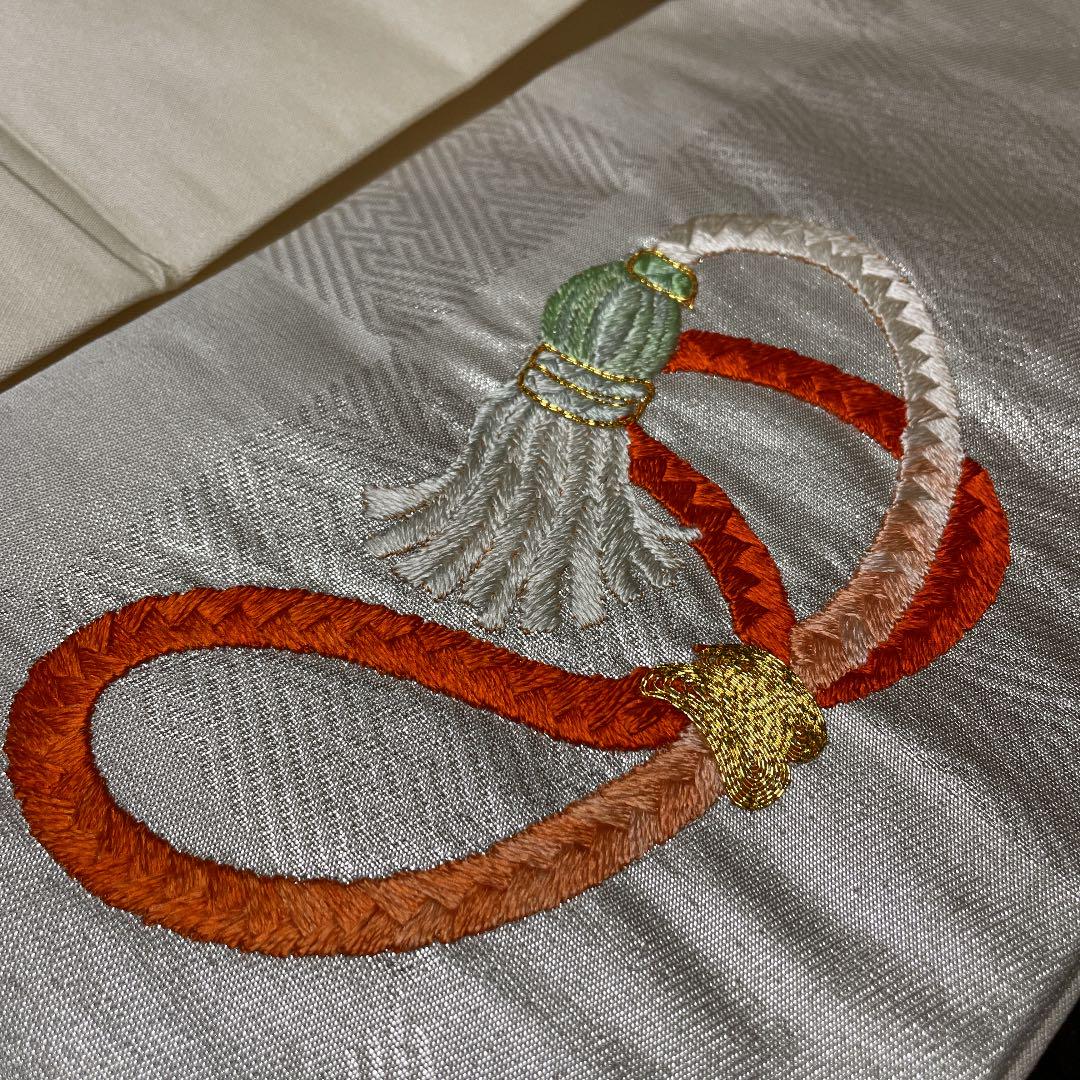Nagoya obi braid pattern embroidery pure silk  Obijime  set