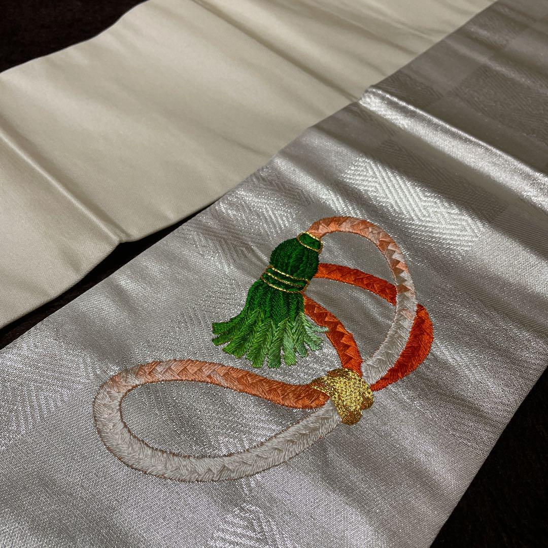 Nagoya obi braid pattern embroidery pure silk  Obijime  set