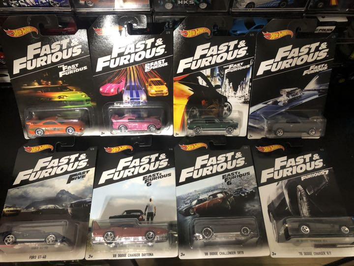 The Fast and the Furious Minicar Hot Wheels 8 Complete Set