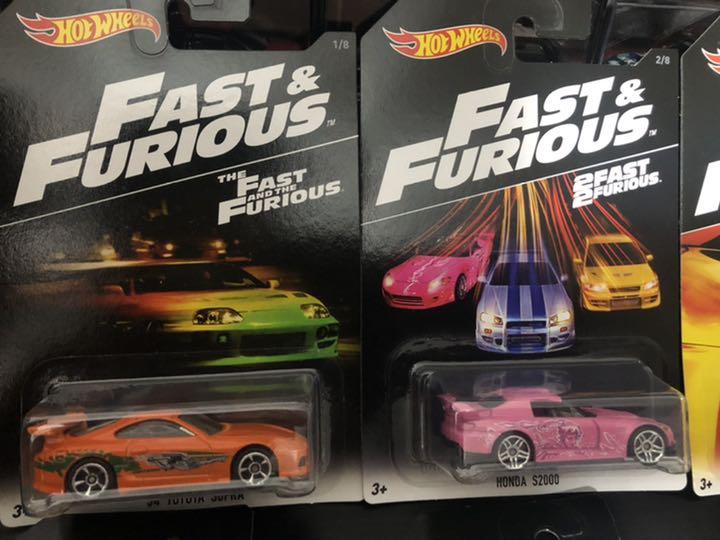 The Fast and the Furious Minicar Hot Wheels 8 Complete Set