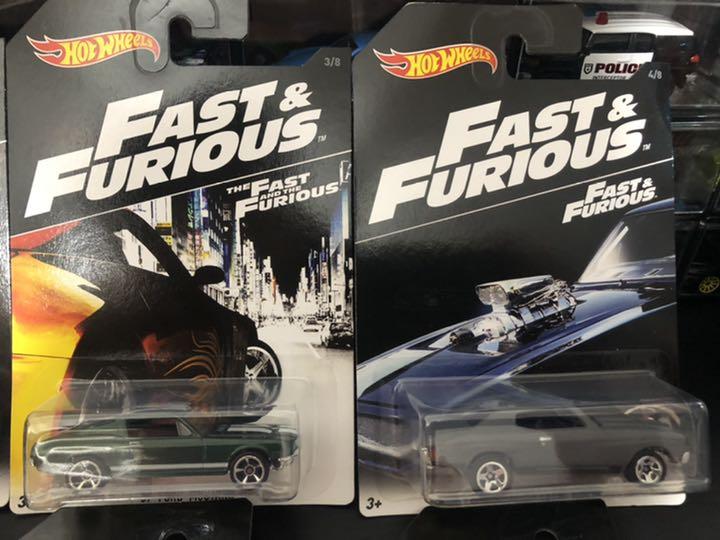 The Fast and the Furious Minicar Hot Wheels 8 Complete Set