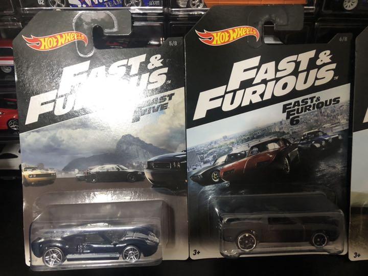 The Fast and the Furious Minicar Hot Wheels 8 Complete Set