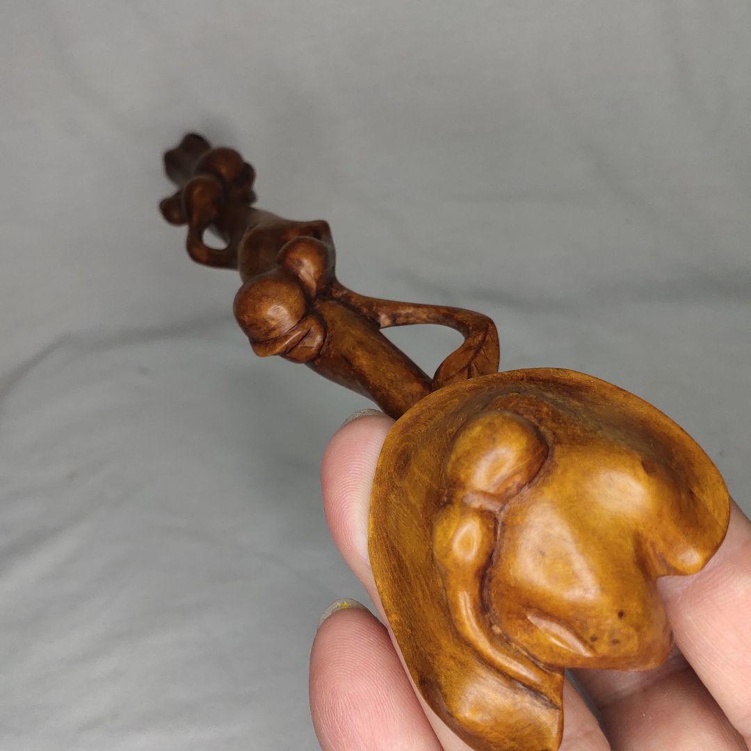 Nyoi stick wood paper box unused item old family collection