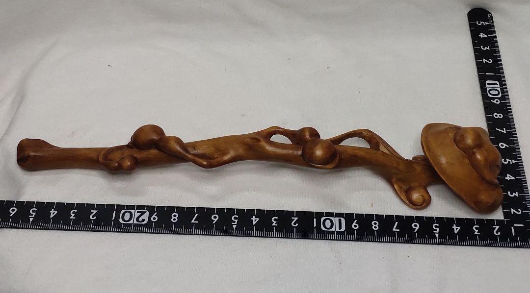 Nyoi stick wood paper box unused item old family collection