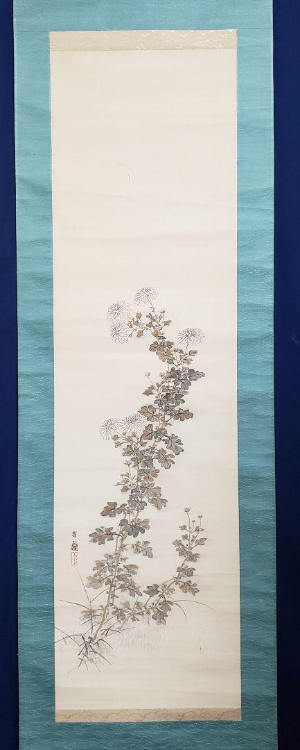Hanging scroll [Chrysanthemum] Yune Ishikawa 2529 Kiku JAPAN
