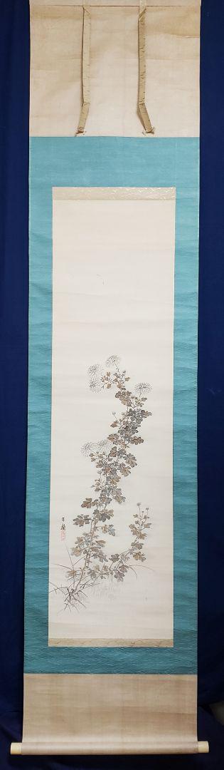 Hanging scroll [Chrysanthemum] Yune Ishikawa 2529 Kiku JAPAN