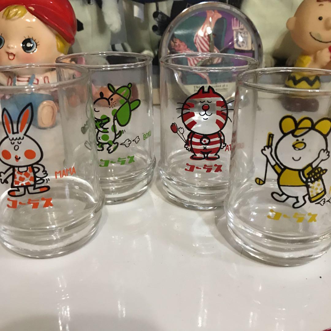 Morinaga Chorus Farry tumbler Showa retro period glass cup Hoya crystal