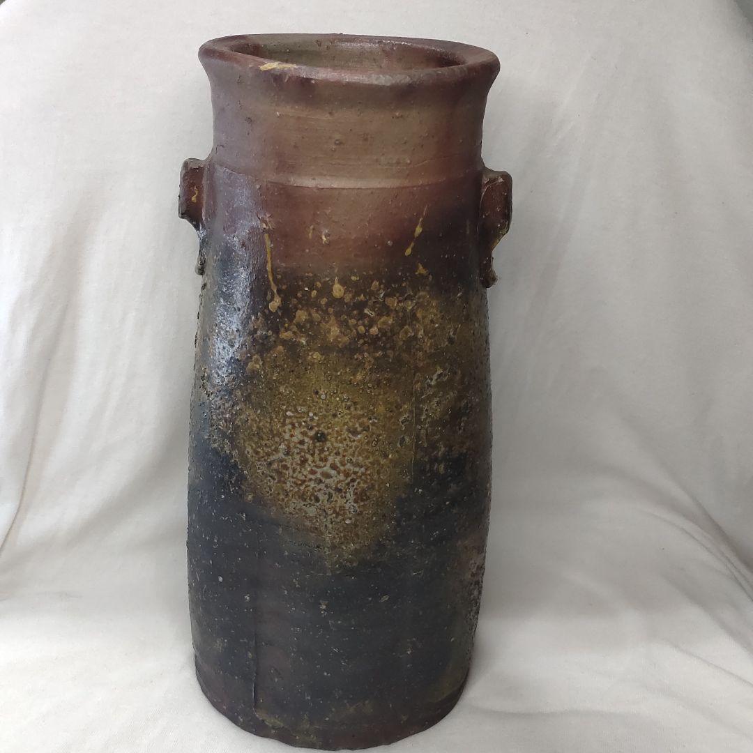 Bizen ware flower vase tea utensils flower ware power inscription paulownia
