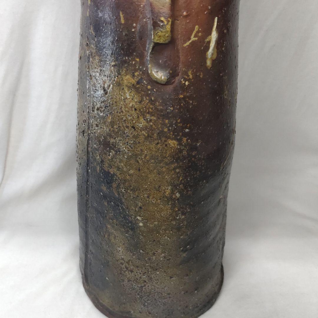 Bizen ware flower vase tea utensils flower ware power inscription paulownia
