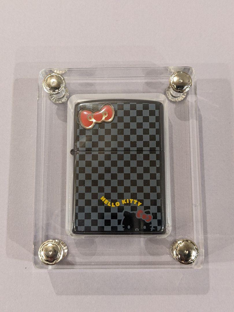 As is for parts Zippo lighter Hello Kitty 30th anniversary check x ribbon patter