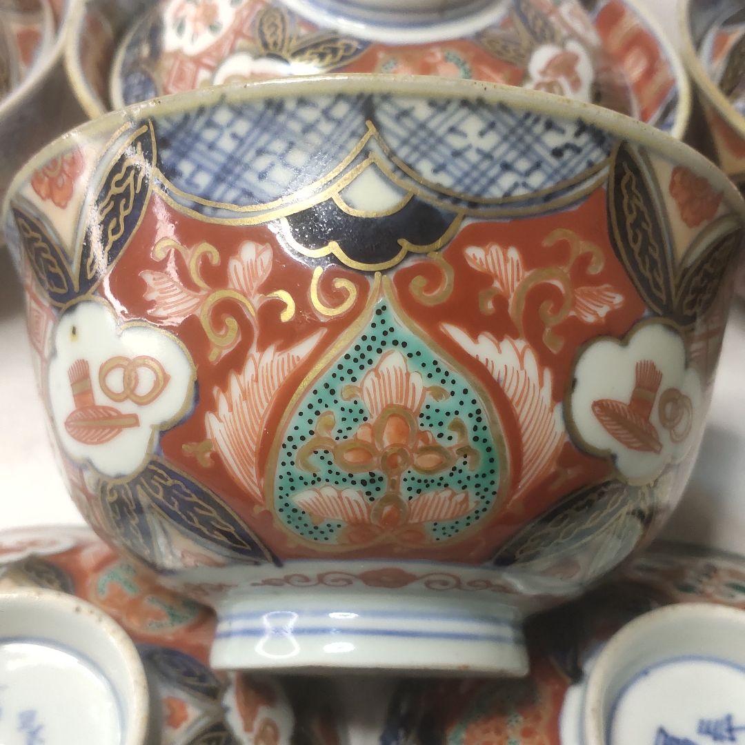 Koimari ware Fukichochun Colored lid bowl Hand-painted