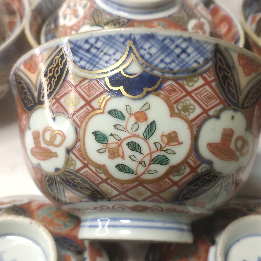 Koimari ware Fukichochun Colored lid bowl Hand-painted