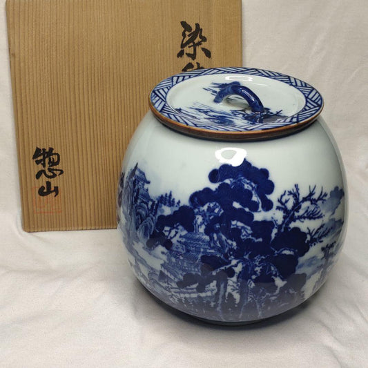 Dyeing Potato Mizuzashi Sozan-made Kyo-yaki Co-box Tea utensils