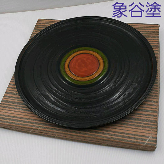Kagawa's Nurimono, Elephant Paint, Obon, Top, 30 cm, Urushi Paint, Natural