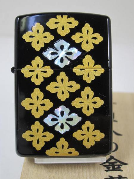 As is For Parts Zippo Genuine gold lacquer with blue shell Hanabishi Black lacqu