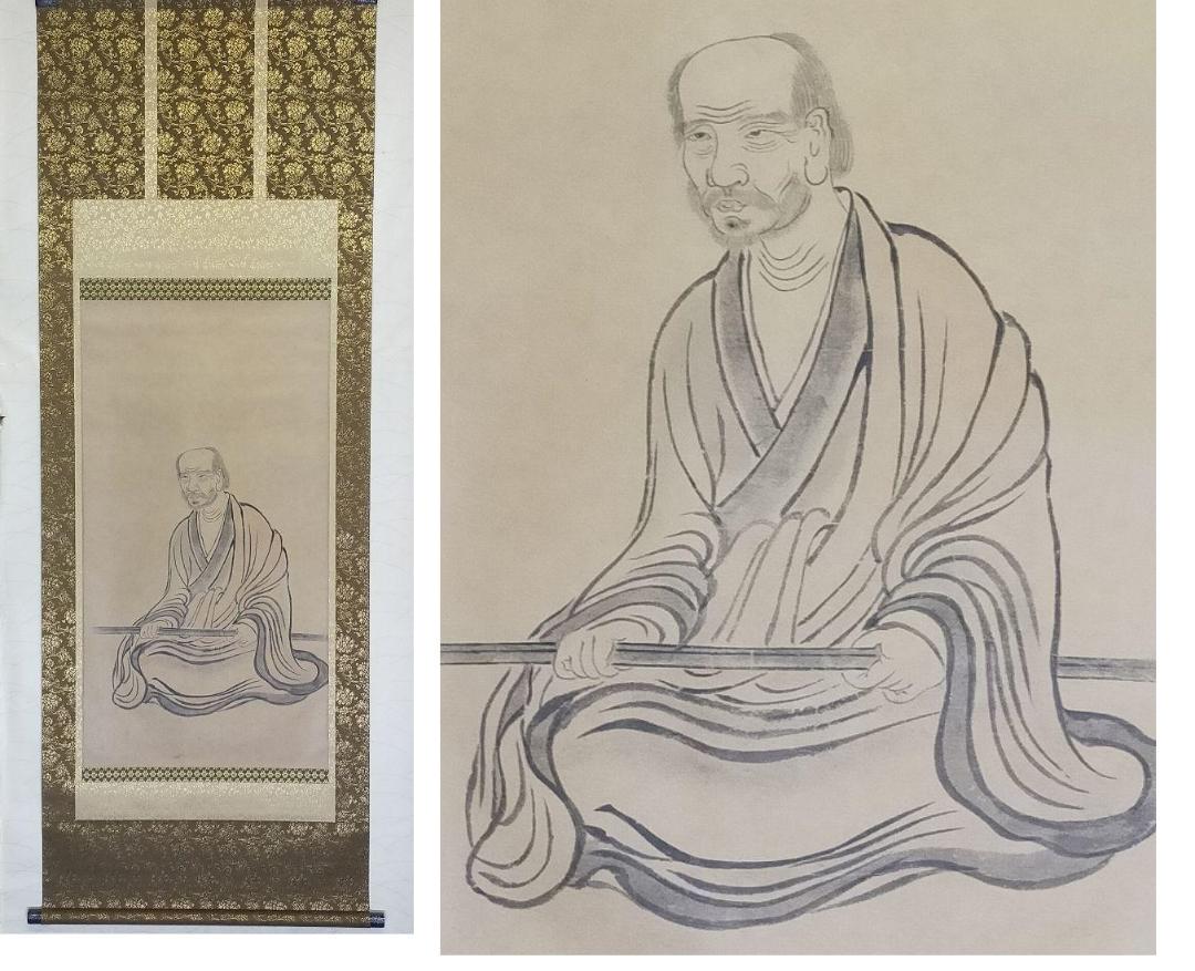 Hanging scroll crafts Zen Master Tokuyama hanging scroll antiques JAPAN
