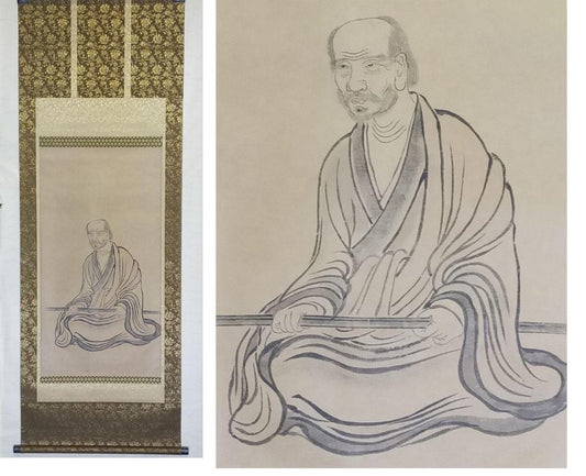 Hanging scroll crafts Zen Master Tokuyama hanging scroll antiques JAPAN