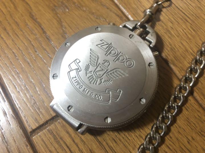 As is For Parts ZIPPO chronograph quartz metal stainless steel