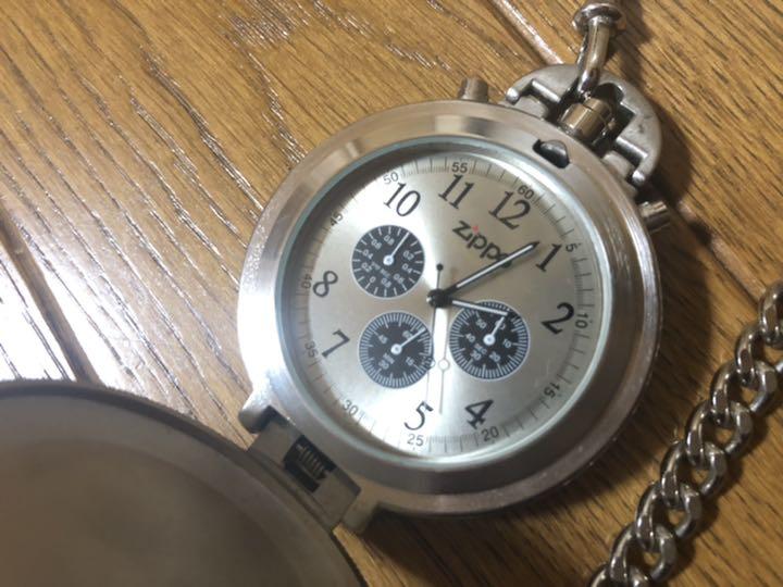 As is For Parts ZIPPO chronograph quartz metal stainless steel