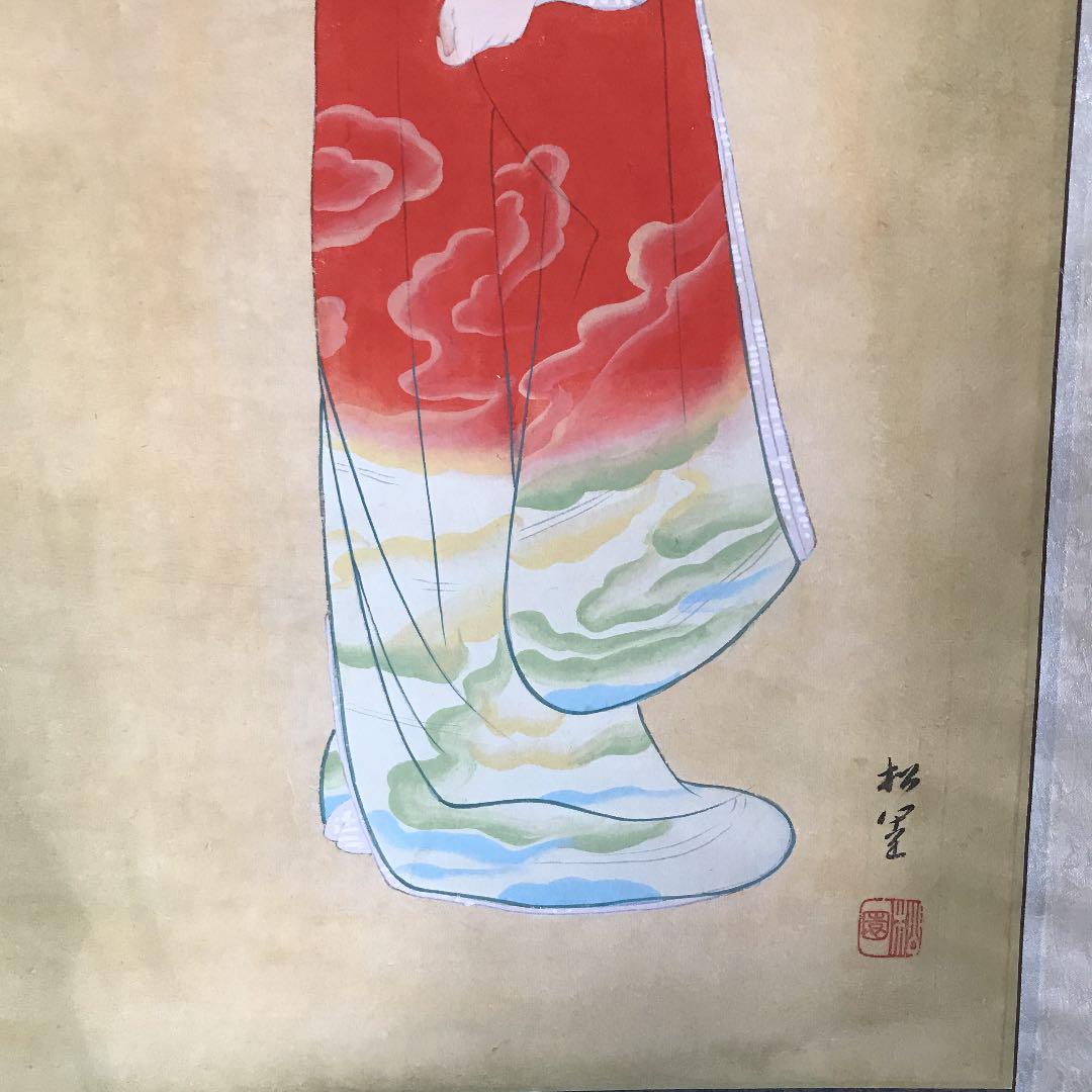 Hanging scroll  Japanese painting Uemura  Introductory dance copy  JAPAN