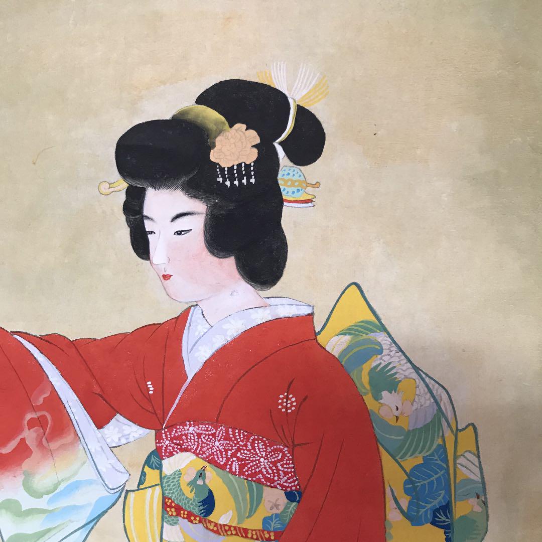 Hanging scroll  Japanese painting Uemura  Introductory dance copy  JAPAN